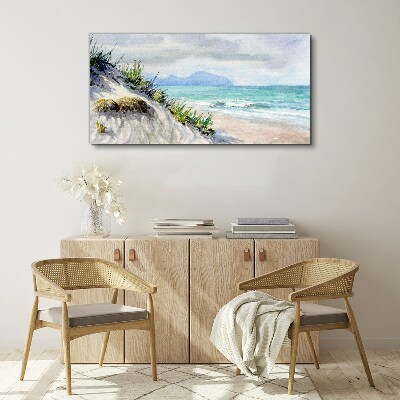 Beach landscape with dunes Canvas print