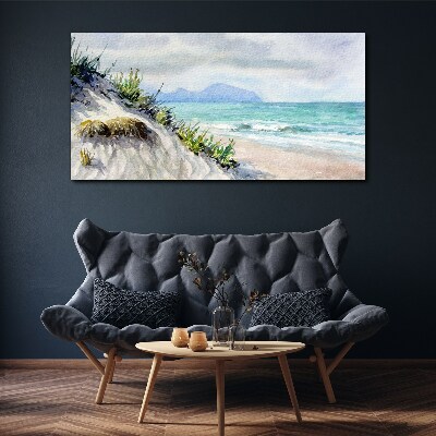 Beach landscape with dunes Canvas print