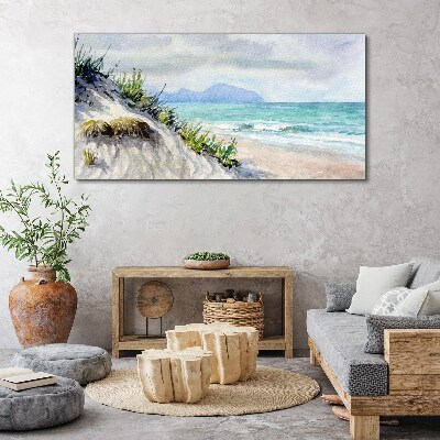 Beach landscape with dunes Canvas print