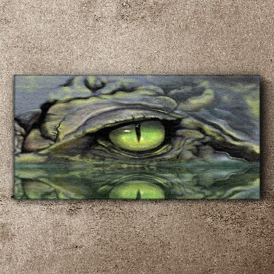 Frog's eye in water reflection Canvas Wall art