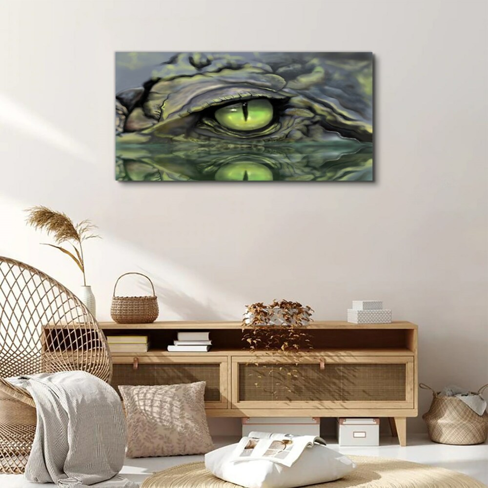 Crocodile Eye Alligator CANVAS PRINT Wall Decor Giclee Art Poster Animals CA488 