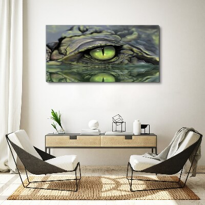 Animal eye water crocodile Canvas Wall art
