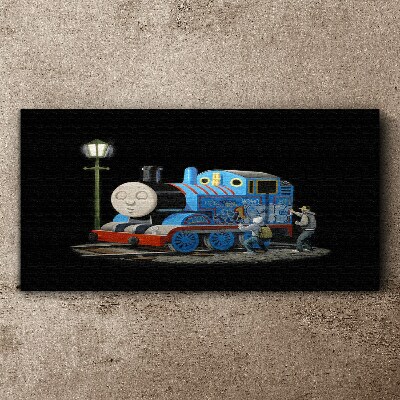 Thomas and friends at night Canvas print