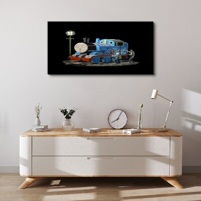 Thomas and friends at night Canvas print