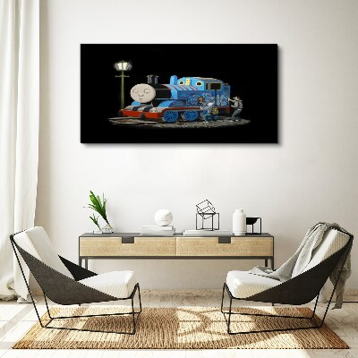 Thomas and friends at night Canvas print