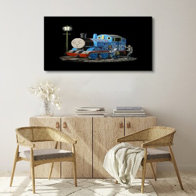 Thomas and friends at night Canvas print