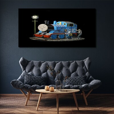 Thomas and friends at night Canvas print