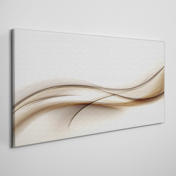 Delicate waves in shades of beige Canvas print