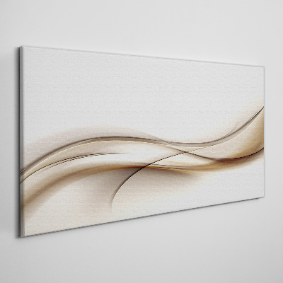 Delicate waves in shades of beige Canvas print