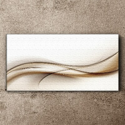 Delicate waves in shades of beige Canvas print