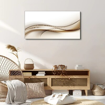 Delicate waves in shades of beige Canvas print
