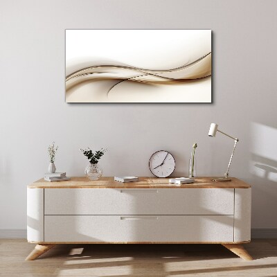 Delicate waves in shades of beige Canvas print