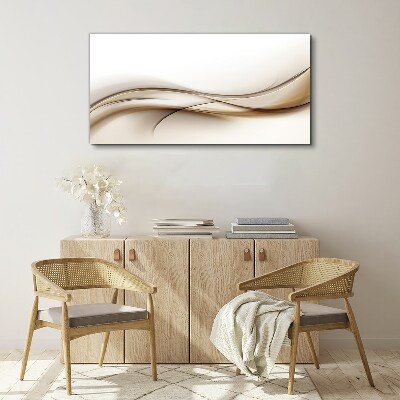 Delicate waves in shades of beige Canvas print