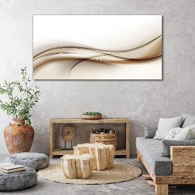 Delicate waves in shades of beige Canvas print