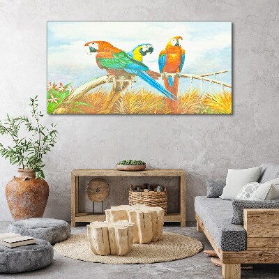 Animal bird parrot clouds Canvas Wall art
