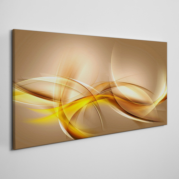 Golden waves of abstraction Canvas print