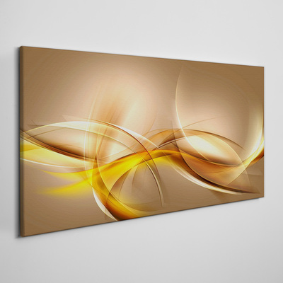 Golden waves of abstraction Canvas print