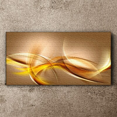 Golden waves of abstraction Canvas print