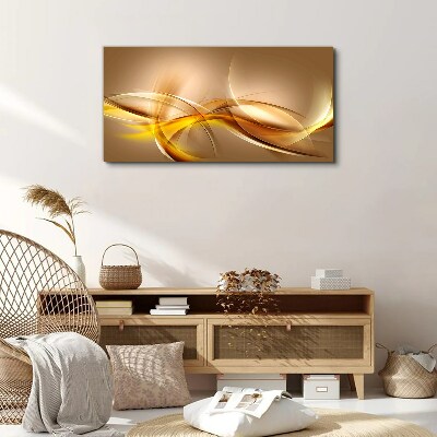 Golden waves of abstraction Canvas print