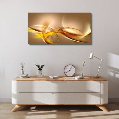 Golden waves of abstraction Canvas print