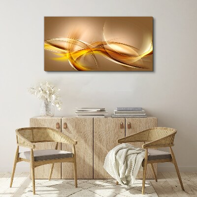 Golden waves of abstraction Canvas print