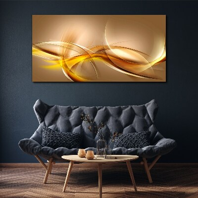 Golden waves of abstraction Canvas print