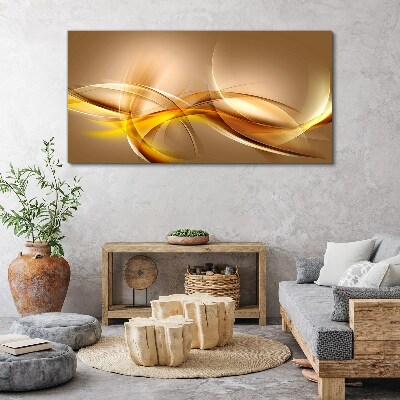 Golden waves of abstraction Canvas print