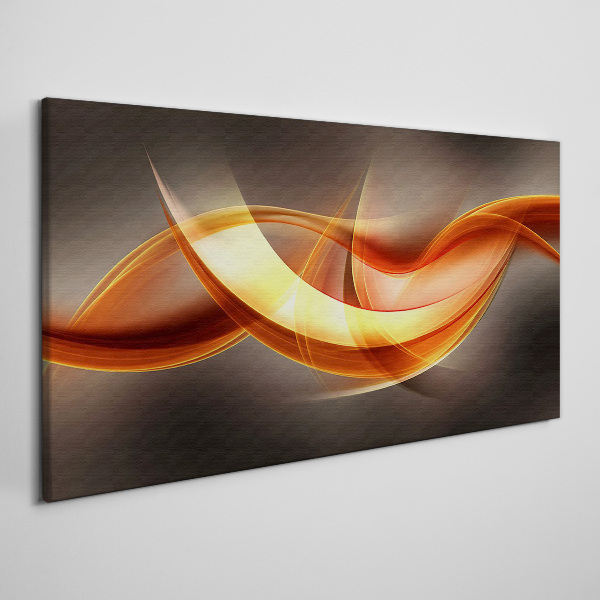 Dynamic waves of warm colors Canvas print
