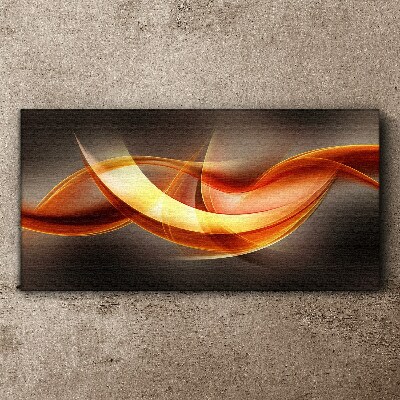 Dynamic waves of warm colors Canvas print