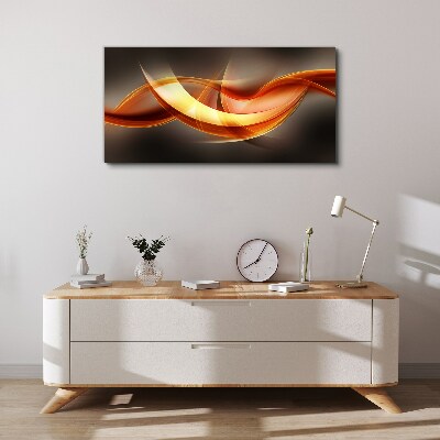Dynamic waves of warm colors Canvas print