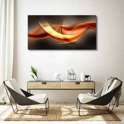 Dynamic waves of warm colors Canvas print