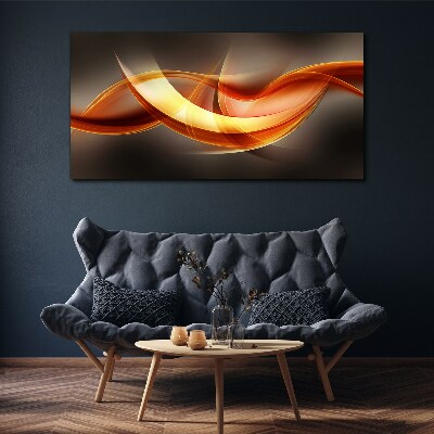 Dynamic waves of warm colors Canvas print
