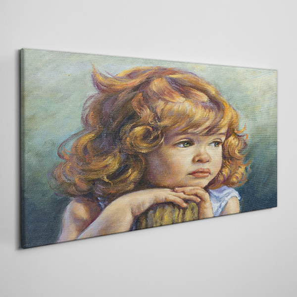 A thoughtful girl with red hair Canvas print