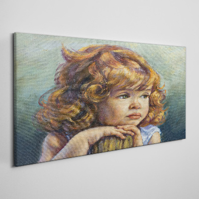 A thoughtful girl with red hair Canvas print