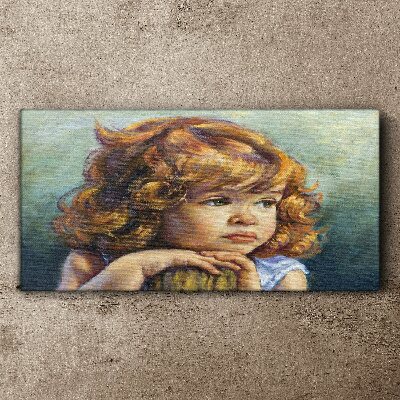A thoughtful girl with red hair Canvas print