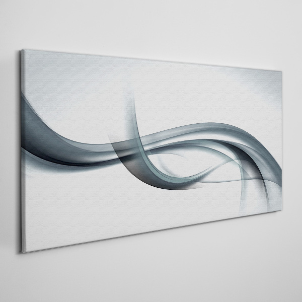 Waves in shades of gray Canvas print