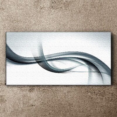 Waves in shades of gray Canvas print