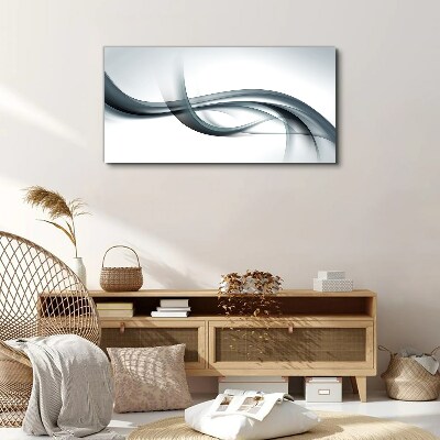 Waves in shades of gray Canvas print