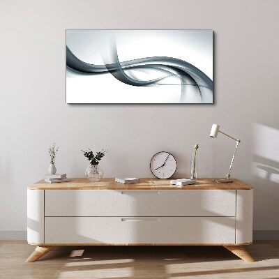 Waves in shades of gray Canvas print