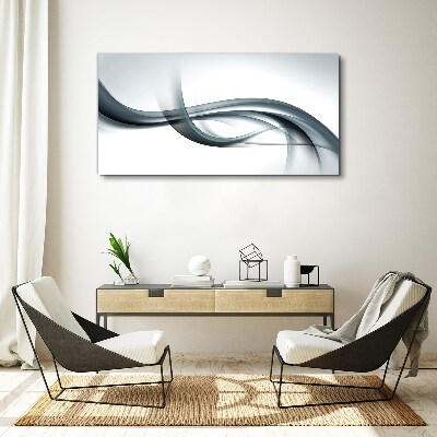 Waves in shades of gray Canvas print