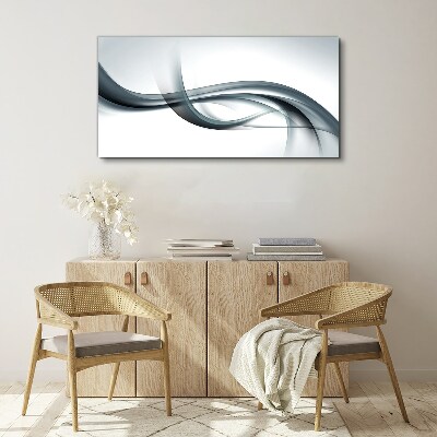 Waves in shades of gray Canvas print