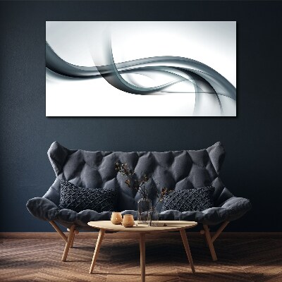 Waves in shades of gray Canvas print