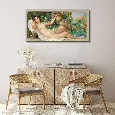 Modern lying naked Canvas print
