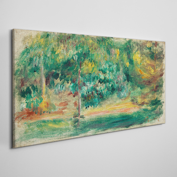 Green landscape in summer light Canvas print