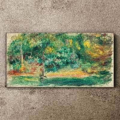 Green landscape in summer light Canvas print