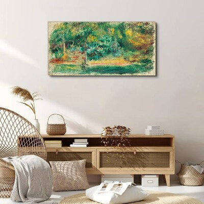 Green landscape in summer light Canvas print