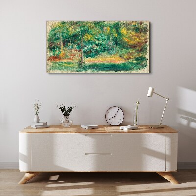 Green landscape in summer light Canvas print