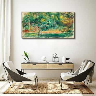 Green landscape in summer light Canvas print