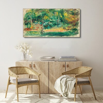 Green landscape in summer light Canvas print