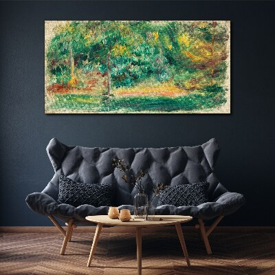 Green landscape in summer light Canvas print